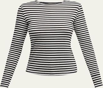 L'agence Tess Long-Sleeve Stripe Tee