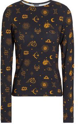 8 by YOOX PRINTED JERSEY SECOND-SKIN TOP
