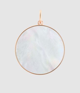 Ginette NY Pendentif Jumbo Ever Nacre Blanche Or Rose