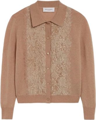 Ermanno Scervino Dames, Truien, Beige, Maat: S