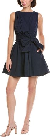 Milly Draped Poplin Mini Dress
