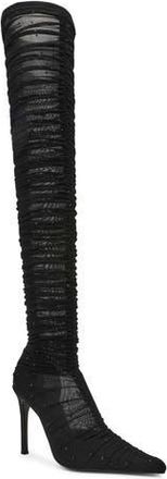 Steve Madden Rashida Sheer Mesh Over the Knee Boot in Black Mesh at Nordstrom Rack, Size 6.5