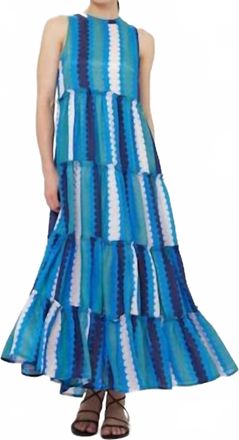 Oliphant Ruffle Tiered Maxi Dress In Meko Blue