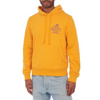 Diesel A06500-00HAYT Mens Printed Hooded Sweatshirt - Yellow Cotton - Size Small