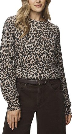 Splendid Delaney Leopard Wool-Blend Sweater