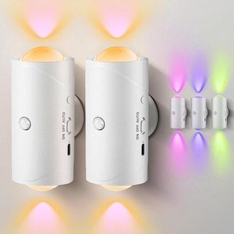 OEM L&aacute;mpara De Noche Led Con Sensor De Movimiento, 7 Colores, L&aacute;mpara De Escalera Recargable Con Bater&iacute;a, Dormitorio, Pasillo, Patio, 1 Unidad