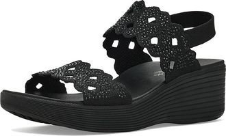 Skechers Parallel Lite - Sassy Dayz 2.0 Womens Wedge Shoes Black/Black : 9.5 B - Medium, Synthetic