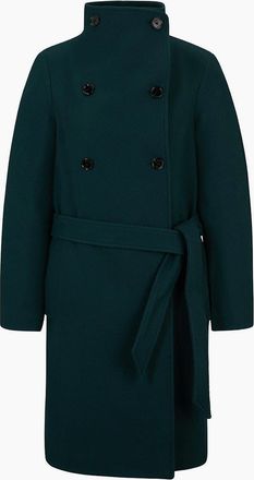 HUGO BOSS Womens Cedandy1 Solid Patterned Over Coat - Green - Size: 18 xxxl