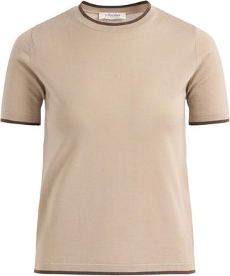 Max Mara Truien & Vesten, Dames, Beige, L, Wol, Smmegidio Knit