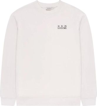 The Goodpeople Lax Artwork Sweater - Heren - Sweatshirts & Hoodies - Beige - Maat: XL Katoen