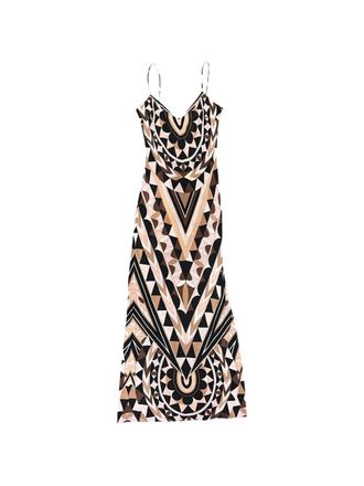 Emilio Pucci Crepe De Chine Midi Dress