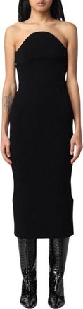Khaite Rumer Jurk - Dames - Kleedjes - Zwart - M - Polyester - Kleedjes