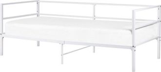 Beliani Beliani - Industrial Modern Metal Bed Frame eu Single Size In-Built Slats 3ft White Battut