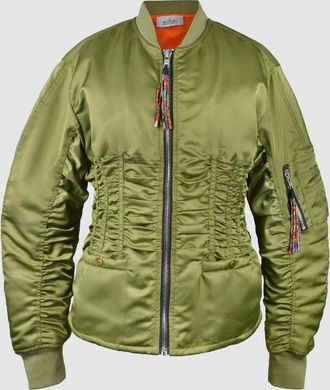 Monoki Womens Bombers Jacket In Khaki