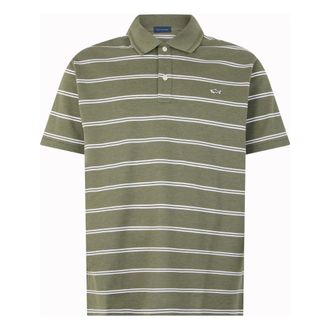 Paul & Shark Cotton Polo with Applied Logo - male - Paul & Shark - Polo Shirts - Green - 3XL - Tops