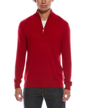 Quinn Cashmere 1/4-Zip Mock Neck Sweater