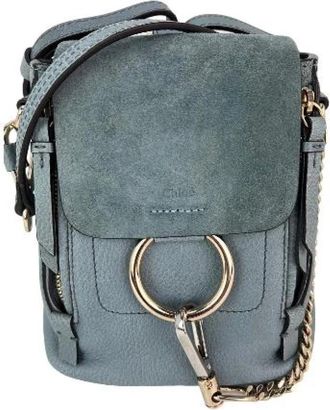 Chlo&eacute; Pre-owned Leather backpacks - Dames - Vintage Rugzakken - Blauw - ONE Size - Leer - Vintage