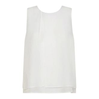 Seventy Blouses, female, White, Size: XL top e canotte Lyocell
