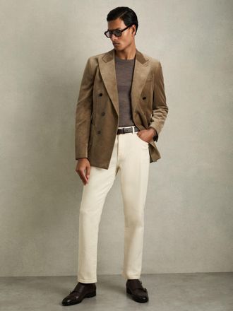 Reiss White Straight-leg Jeans, 38