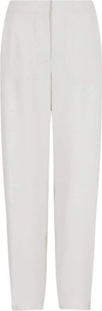 Giorgio Armani Rechte broek - Dames - Straight fit broeken - Wit - XS - Polyester - Broeken