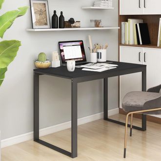 vidaXL Escritorio De Ordenador Madera De Ingenier&iacute;a Negro 110x60x73 Cm Vidaxl