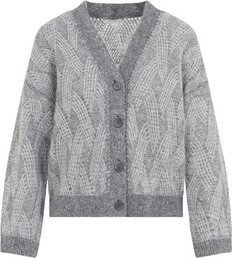 PESERICO Alpaca- Wol en Mohair Vest - Dames - Vesten - Grijs - S - Wol - Truien & Vesten