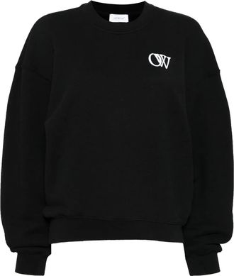 Off-white Felpa con stampa OW - Nero