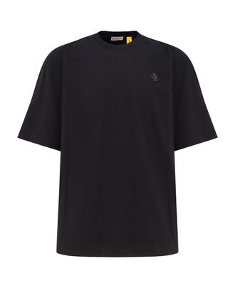Moncler Mens Cotton T-shirt - Black - Size Medium