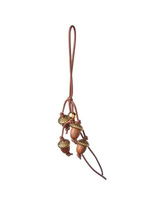 Loewe Acorn Wood & Leather Charm