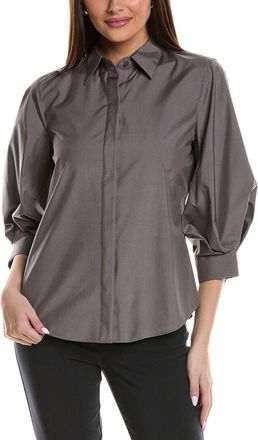 Lafayette 148 New York Balloon Sleeve Silk-Blend Blouse