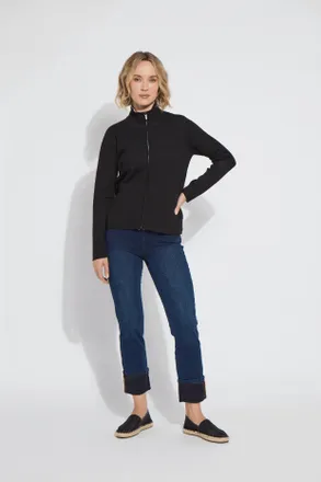 Lyss&eacute; REVERSIBLE Cashmere Zip Up Cardigan