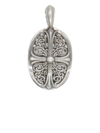 Chrome Hearts oval cross pendant - Argento