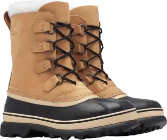 Sorel Mens Caribou Water Proof Boot In Buff