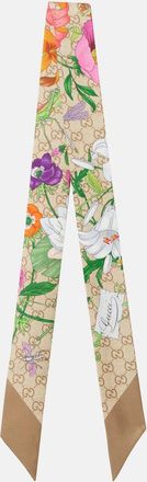 Gucci GG floral silk jacquard scarf