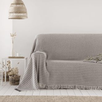 &Eacute;th&eacute;r&eacute;maison Colcha plaid multiusos gris 180x260 cm