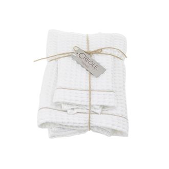 Creole Honeycomb face+guest set, white