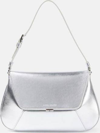 Amina Muaddi Ami leather shoulder bag
