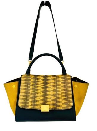 Celine Navy/Yellow Trapeze Bag