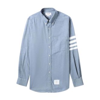 Thom Browne Heren, Overhemden, Blauw, Maat: L Katoen