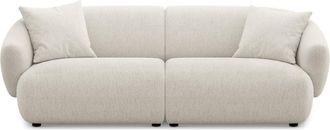 Castlery Auburn Sofa Customized, Performance Classic Twill, Cream, Spill Resistant, Modular for Castlery