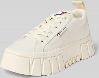 Tommy Jeans Low Top Sneaker aus echtem Leder Modell FLATFORM CHUNKY SNEAK in Offwhite, Gr&ouml;&szlig;e 37