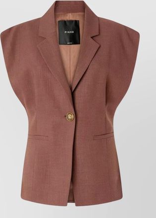 Pinko floella tailored sleeveless blazer notch lapel