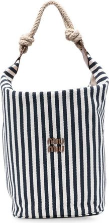 Miu Miu Striped Rope-handle Shoulder Bag