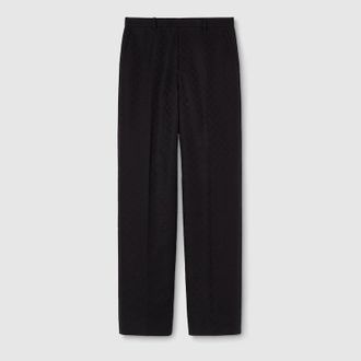 Gucci GG Cotton Canvas Pants, Size 44, Black, Ready-to-wear