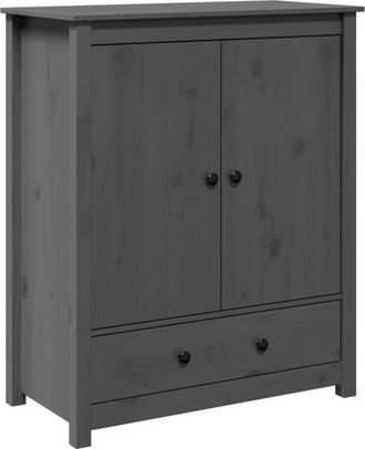 vidaXL Vidaxl - Aparador alto de madera maciza de pino gris 83x41,5x100 cm