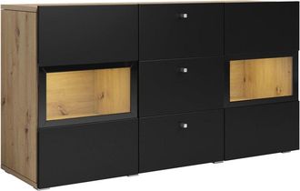 Petits Meubles Buf&eacute; 2 puertas 3 cajones con led tableros de aglomerado laminados