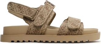 Guess Fabelis 2 Flat Sandalen - Dames - Sandalen - Beige - 36 EU - Schoenen