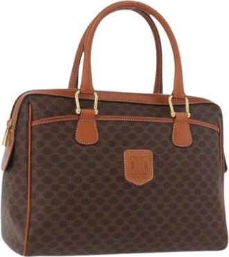 Celine Pre-owned Handbags, female, Brown, Size: ONE SIZE Pre-owned Vintage Boston Bag