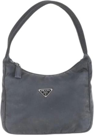 Prada Pre-owned Shoulder Bags, female, Black, Size: ONE SIZE Pre-owned Nylon Shoulder Bag