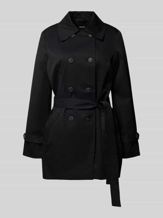 Vero Moda Regular Fit Trenchcoat mit Tailleng&uuml;rtel zum Binden Modell CHALSEA OLIVIA in Black, Gr&ouml;&szlig;e XL
